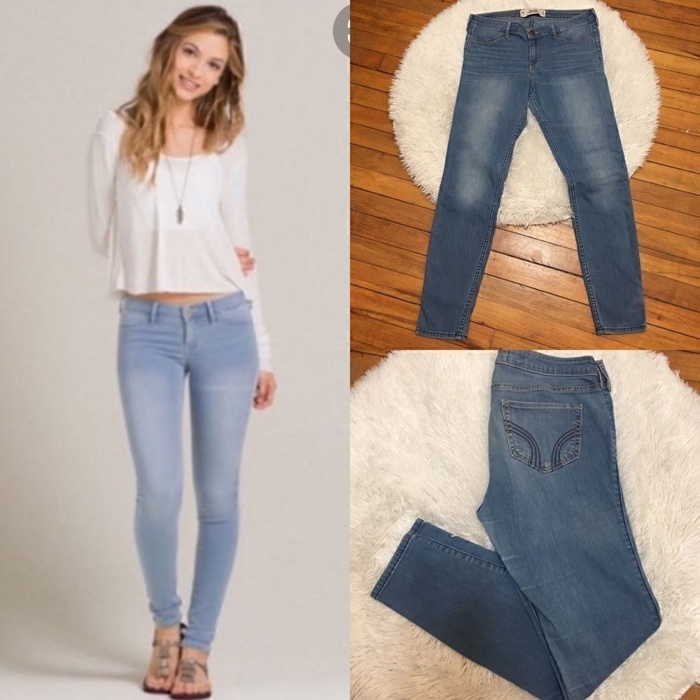 Hollister lite wash fade jegging skinny jeans